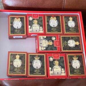 Lenox Holiday Ornament Collection in Red and Gold